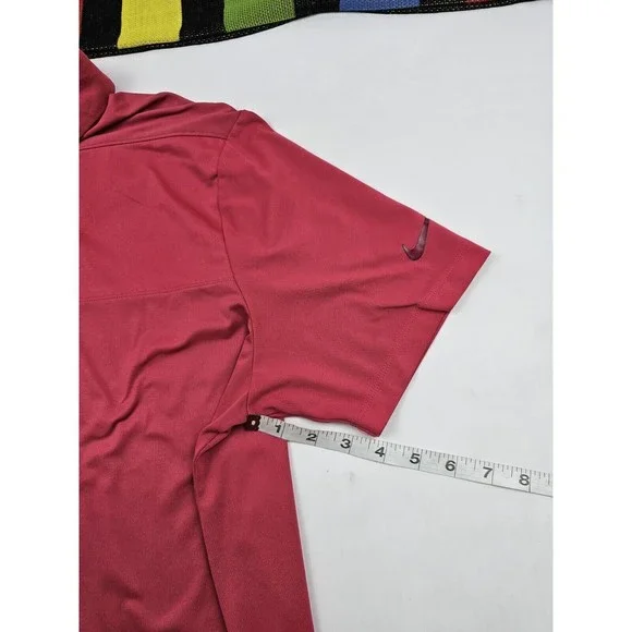 Nike Mens Polo Golf Shirt Size Large Color Pink Dri-Fit Rugby Casual Top - Picture 9 of 9